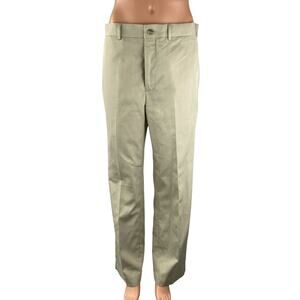 Perry Ellis Women's Beige High Rise Straight Wide Leg Trousers Dress Pants 30